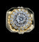 Bague 59 Bague en or blanc et jaune sertie de 1,80 carats de diamants 58 Facettes