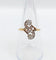 Bague 54.5 Bague toi et moi antique or jaune, platine et diamants 58 Facettes A05752