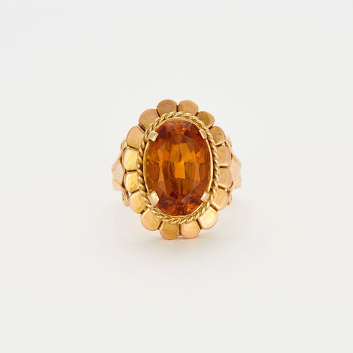 Bague 60 Bague or jaune citrine 58 Facettes LP629