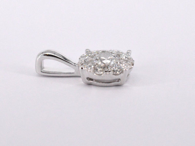 Pendentif Pendentif en or blanc avec diamants 58 Facettes 2074