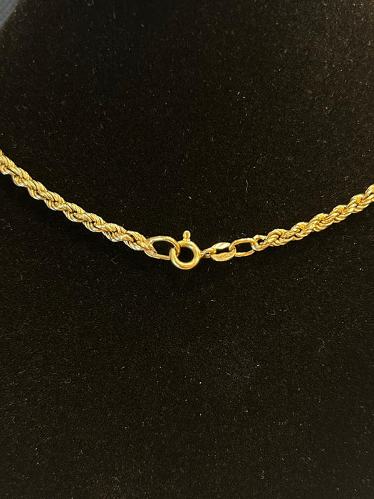 Collier Collier maille corde or jaune 58 Facettes LP565