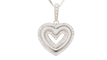 Collier Collier pendentif multi Coeurs en or blanc et diamants 58 Facettes 21089