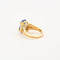 Bague 54 Bague or jaune saphir Ceylan clair et diamants 58 Facettes