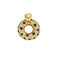 Pendentif Pendentif rond en or jaune, diamants et saphirs 58 Facettes CRE0100X12