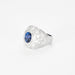 Bague 51 Bague or blanc, saphir et diamants 58 Facettes