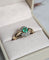 Bague 58 Bague or jaune, Émeraude et Diamants 58 Facettes 702