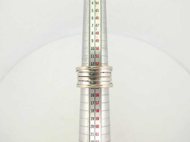 Bague 55 bague BULGARI b.zero 1 quatre rangs 346594 t55 en or blanc 18k 12.3gr 58 Facettes 271828
