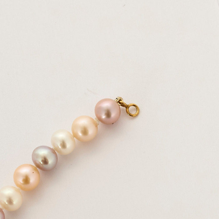 Yellow gold pearl bracelet