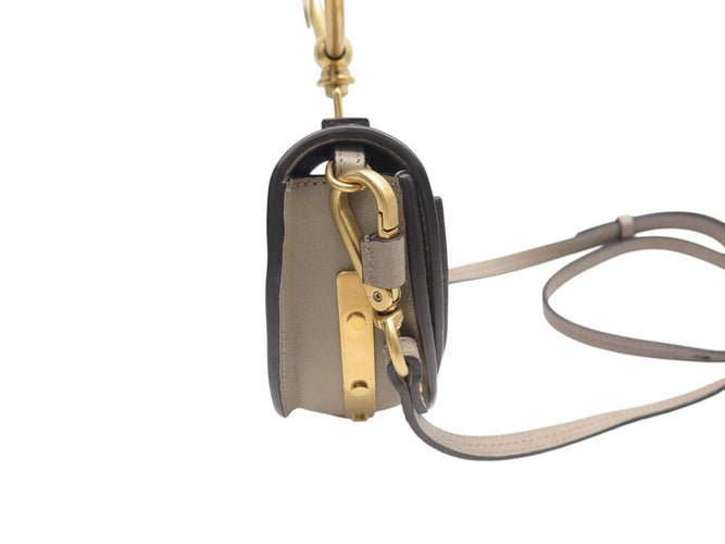Bracelet sac a main CHLOE minaudiere bracelet nile bandouliere cuir gris bag 58 Facettes 268383