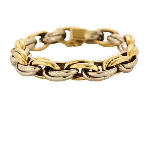 Bracelet Bracelet en or jaune et or blanc 58 Facettes CAN12843