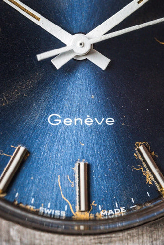 Bracelet Omega Genève, cadran bleu, bracelet en acier, automatique 58 Facettes