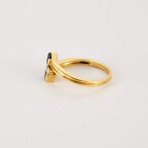 Bague 51 Bague saphirs et diamants brillants or jaune 58 Facettes 2086217