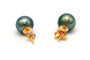 Boucles d'oreilles Boucles d'oreilles contemporaines or jaune et perles de Tahiti 58 Facettes 17713