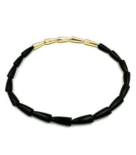 Collier VHERNIER. Collier "Calla" ébène et or jaune 18K 58 Facettes