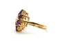 Bague 53 Bague Années 50 or jaune sertie de perles et d'améthystes 58 Facettes 22904