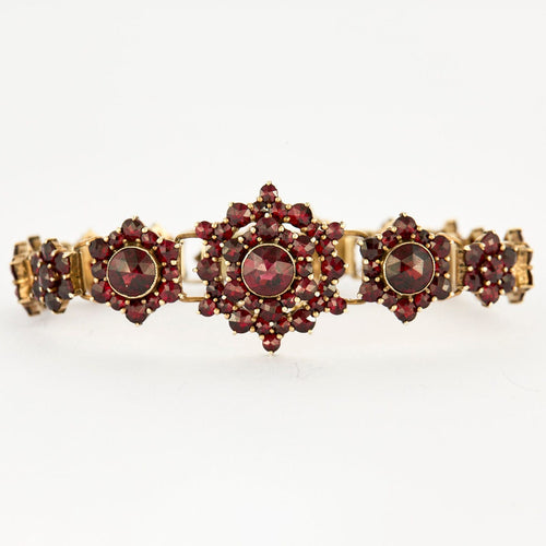 Bracelet Bracelet vermeil grenats début XXème 58 Facettes