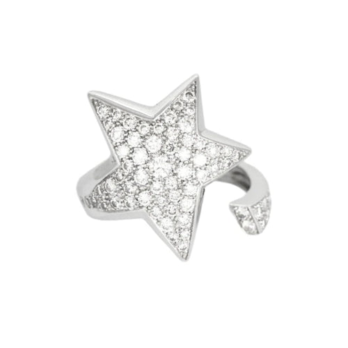 Bague 53 Bague comète or blanc et diamants 58 Facettes 23/266B