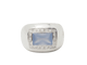 Bague 51 Bague Poiray en or blanc, calcédoine bleue et diamants 58 Facettes