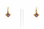 Boucles d'oreilles Boucles d’oreilles en or jaune 18 carats et améthystes, diamants taille brillant 58 Facettes B799