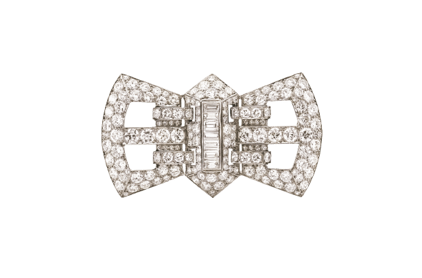 Broche Broche Art Déco en Platine et Diamants 58 Facettes