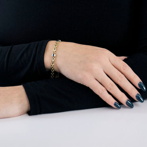 Bracelet Bracelet or jaune saphir 58 Facettes LP916