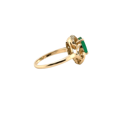 Bague Bague vintage or Jaune - Emeraude et diamants 58 Facettes 1.0002290/8