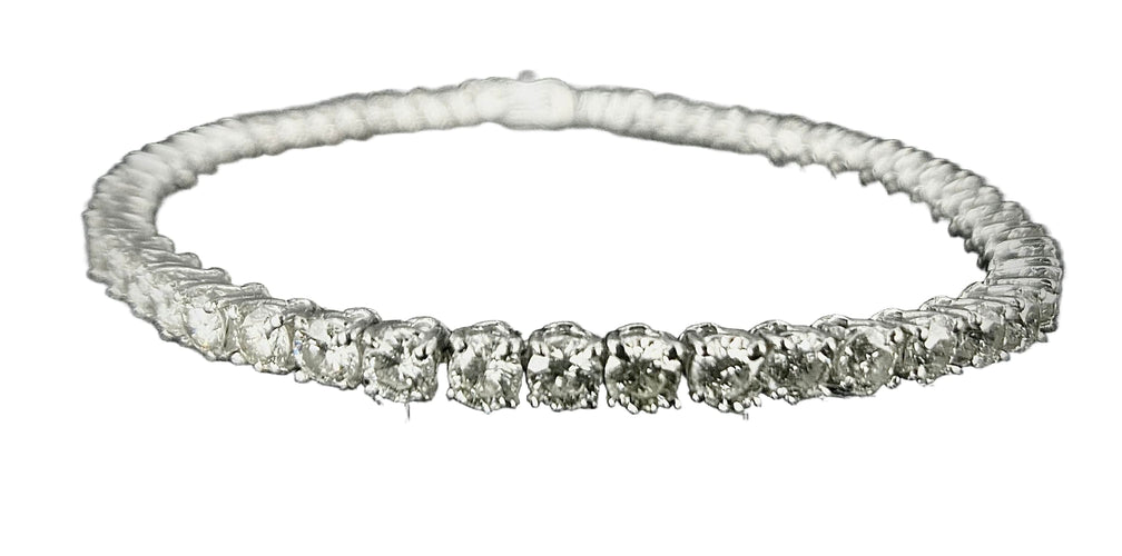 Bracelet Bracelet rivière or blanc diamants 5,40 carats 58 Facettes