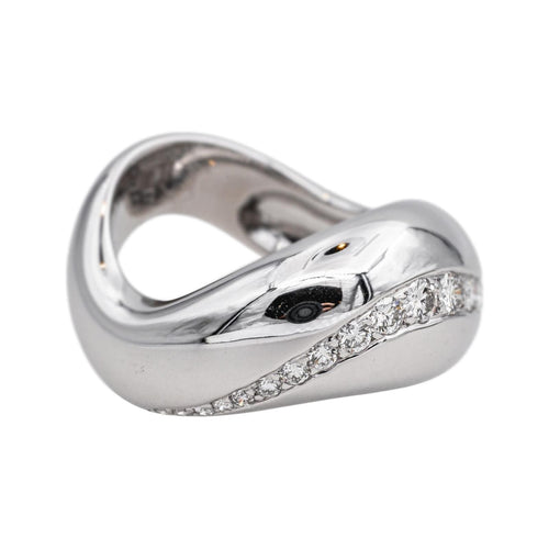 Ring 53 Fred Ring Mouvementée Hvitt gull Diamant 58 Facettes 4893167CN