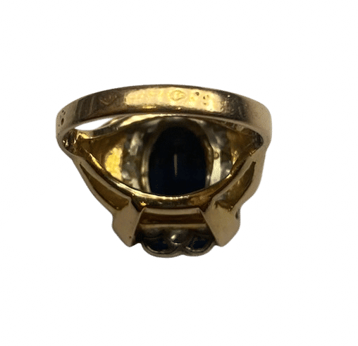 Bague 50 BAGUE OR 18K SAPHIRS ET DIAMANTS (T.50) 58 Facettes