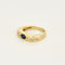 Bague 57 Bague en or jaune, saphir et diamants 58 Facettes SOI3467