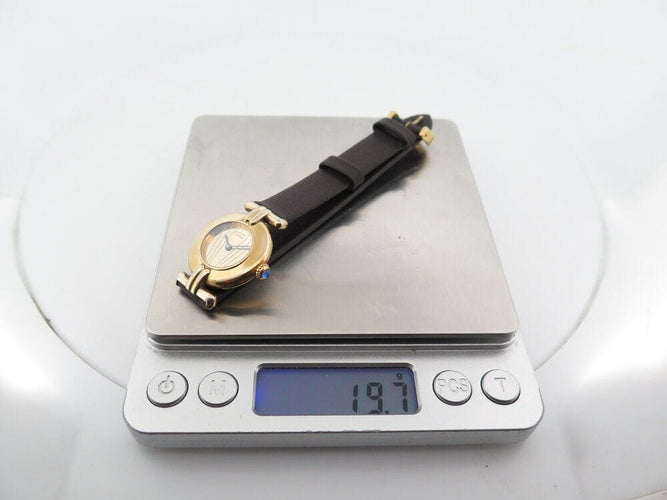 Montre vintage montre CARTIER colisee 590002 24 mm quartz vermeil en 58 Facettes 267197