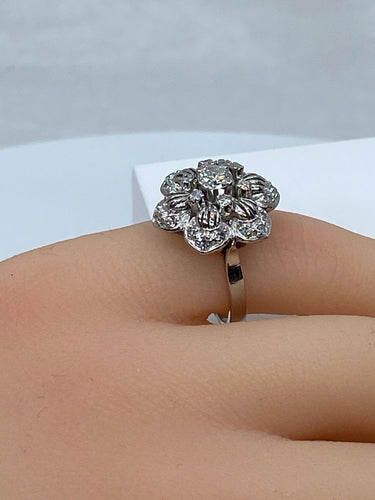 Bague 48 Bague Fleur Diamants 58 Facettes AB69