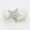 Bague 49 BAGUE ETOILE EN OR BLANC 18 CARATS 58 Facettes REF 3082/13