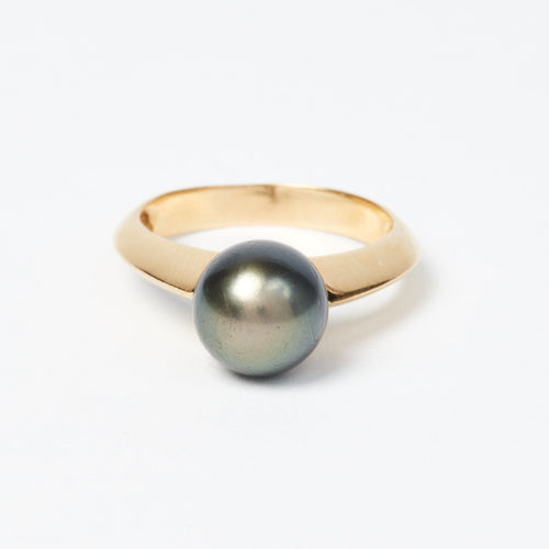 Bague Bague Or Jaune - Perle de Tahiti 58 Facettes RÉF 2267/11