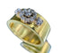 Bague 58 Bague bandeau en or jaune diamants 58 Facettes