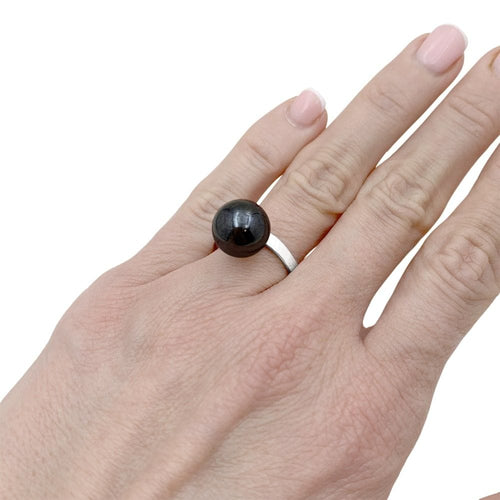 Bague 52 Bague Dinh Van en or blanc et hématite. 58 Facettes 35261