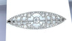 Broche de ouro branco e Platina cravejado de diamantes por volta de 1900