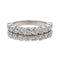 Bague 51 Bague Demi alliance Or blanc, Platine Diamant 58 Facettes 3429844CN