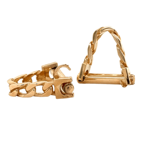 Boutons de manchette Boutons de manchette en or jaune 58 Facettes 1.0000714/1