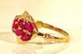 Bague 53 Bague en or jaune en rubis et diamants 58 Facettes AB607