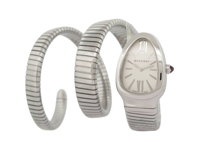 Montre montre BULGARI serpenti tubogas sp35s 101911 35mm acier lady quartz 58 Facettes 272424