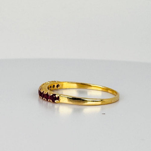 Bague 56 Bague avec rubis en or jaune 58 Facettes 2505018