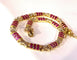 Bracelet Bracelet en or jaune, rubis calibrés et diamants 58 Facettes AB620