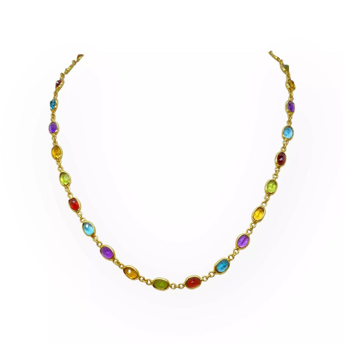 Collier Collier avec pierres multicolores 58 Facettes 330063796