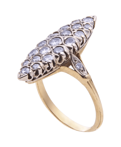 Bague marquise Or rose 18K Diamant