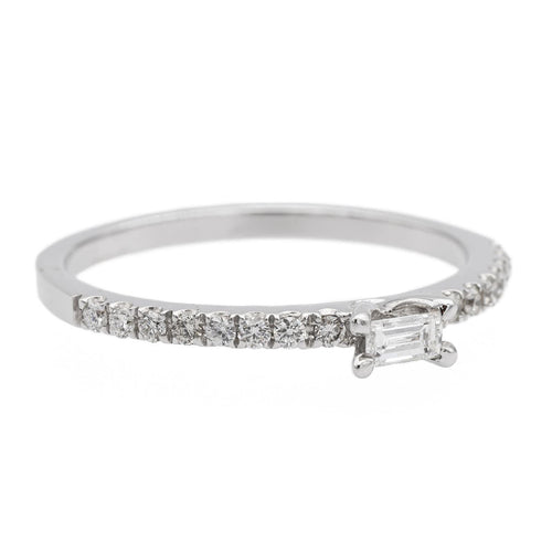 Bague 53 Bague Solitaire Or blanc Diamant 58 Facettes 578731RV