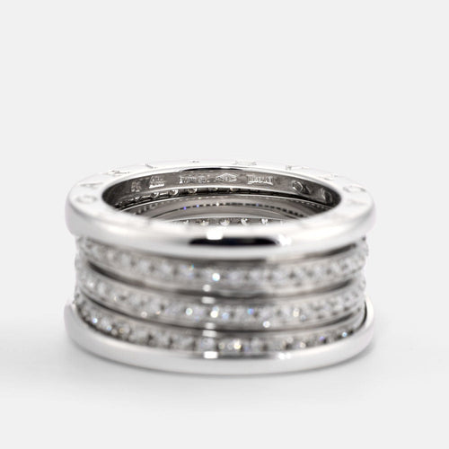 BULGARI - Bague B.Zero1 or blanc diamants 58 Facettes