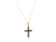 Collier Collier pendentif croix en or jaune et grenats 58 Facettes 33126