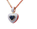 Pendentif Pendentif coeur or bicolore, saphirs, diamants 58 Facettes 250253