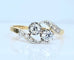 Bague 54 Bague toi et moi en or 18 carats en diamants, vers 1900 58 Facettes AB553